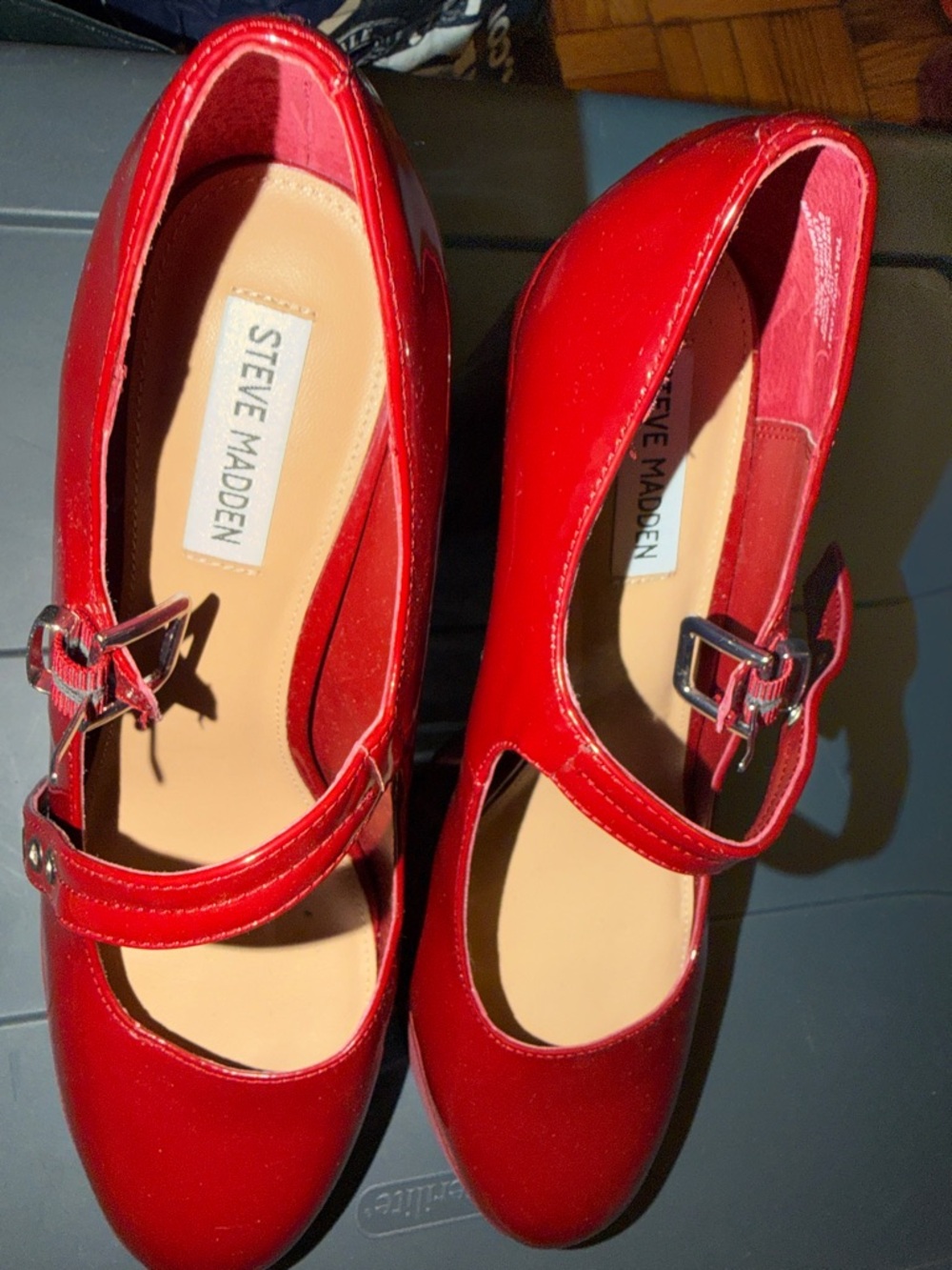 Steve Madden Red Patent Mary Jane Heels